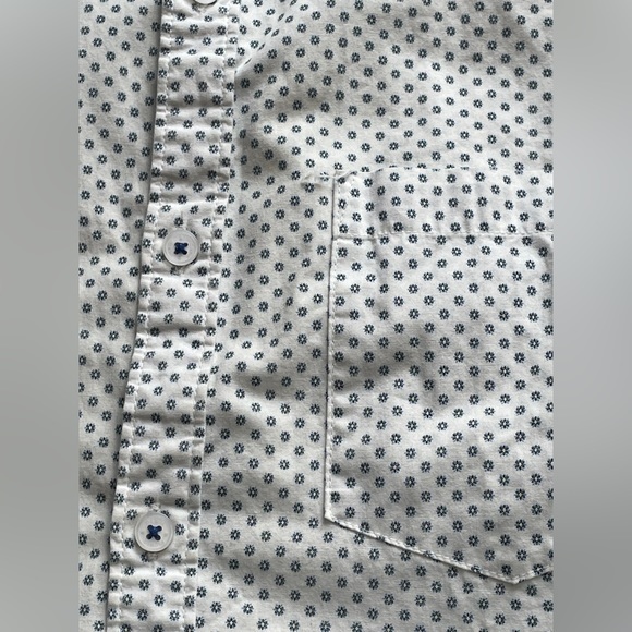 Denim & Flower Mens Slim Fit Short Sleeve Button Down Shirt Size Medium - Picture 2 of 4